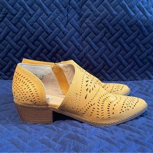 Mustard yellow booties